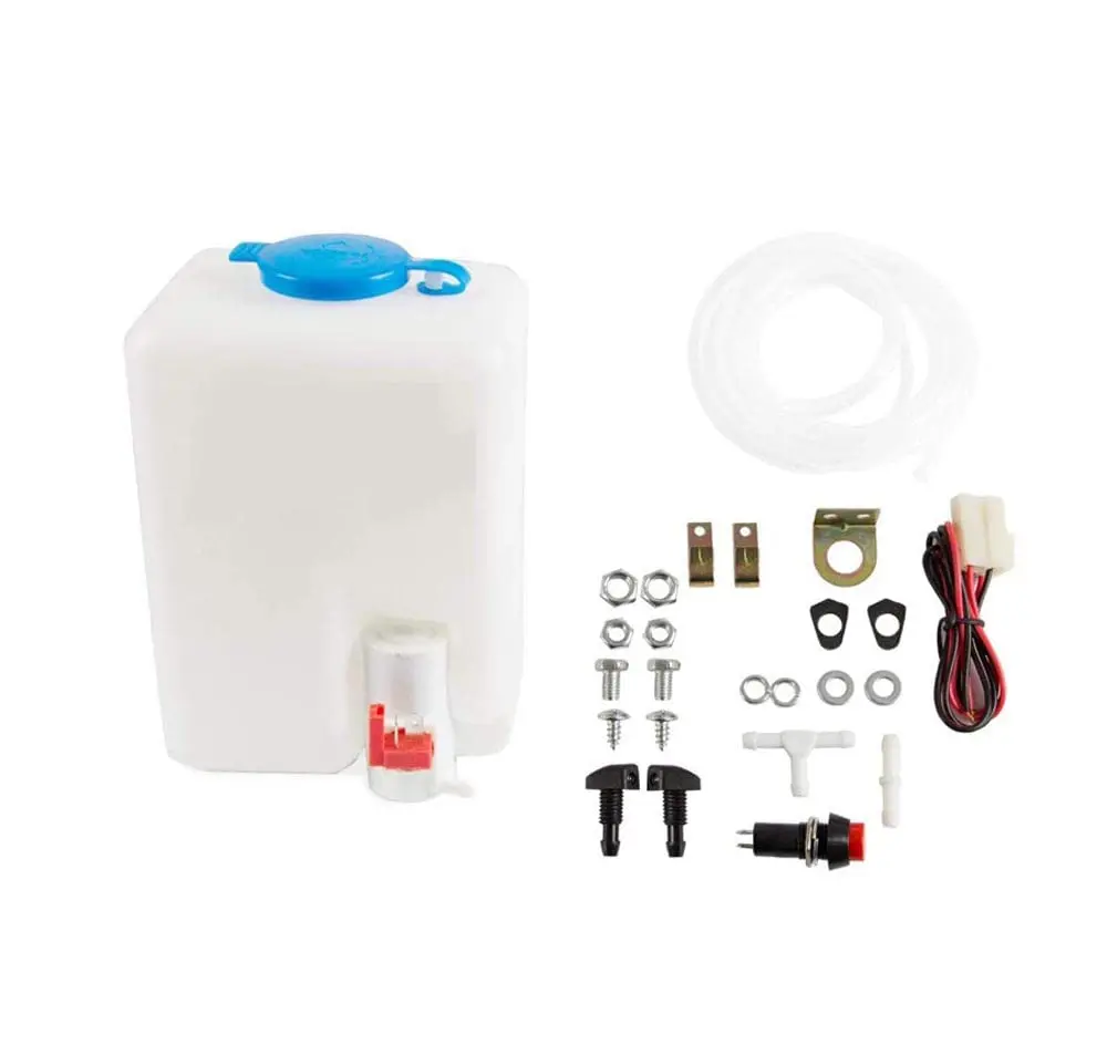 

Universal 12V 1.8L Windshield Washer Bottle Tank Pump Wiper System Reservoir Kit