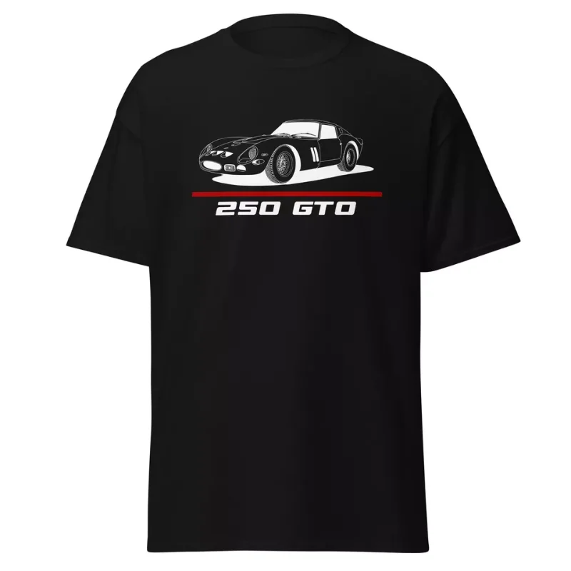 2024 Men T Shirt Casual Ferraris 250 GTO Classic Car Enthusiast T-shirt Graphic Summer Short Sleeves 100% Cotton S-3XL Cool Tee