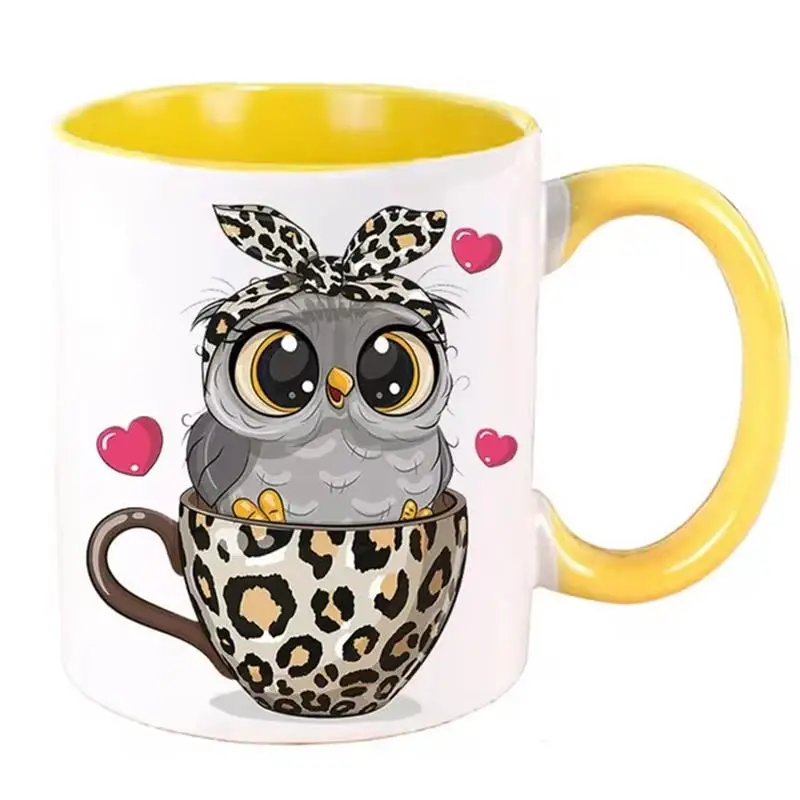 Cute Owl Mugs Funny Gift Mugs, Home Decal, Novelty Beer Cups, Friend Gifts, Kid Milk Mugs