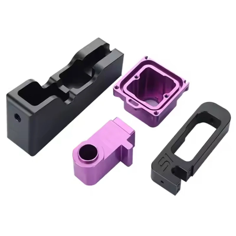 Peças de liga de alumínio usinadas CNC da caixa de gabinete personalizada Anodização Componentes da caixa de montagem Peças CNC