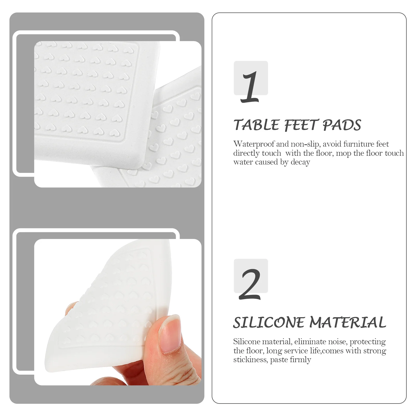 

12Pcs Silicone Anti-Slip Furniture Gliders Thickened Chair Feet Pads Table Leg Protectors Floor Protection Mats