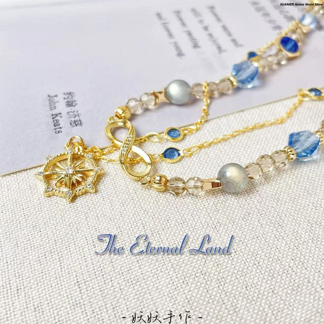 لعبة هونكاي: ستار السكك الحديدية Phainon Khaslana أنيمي طبقة مزدوجة تصميم قلادة المختنق قلادة مجوهرات تأثيري الاكسسوارات اليدوية #2