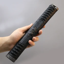Handle Tsuka Alloy Fuchi Katate Maki Menuki Kashira For Real Japanese Samurai Katana Sword Fittings With Black Linoleum Tape Ito