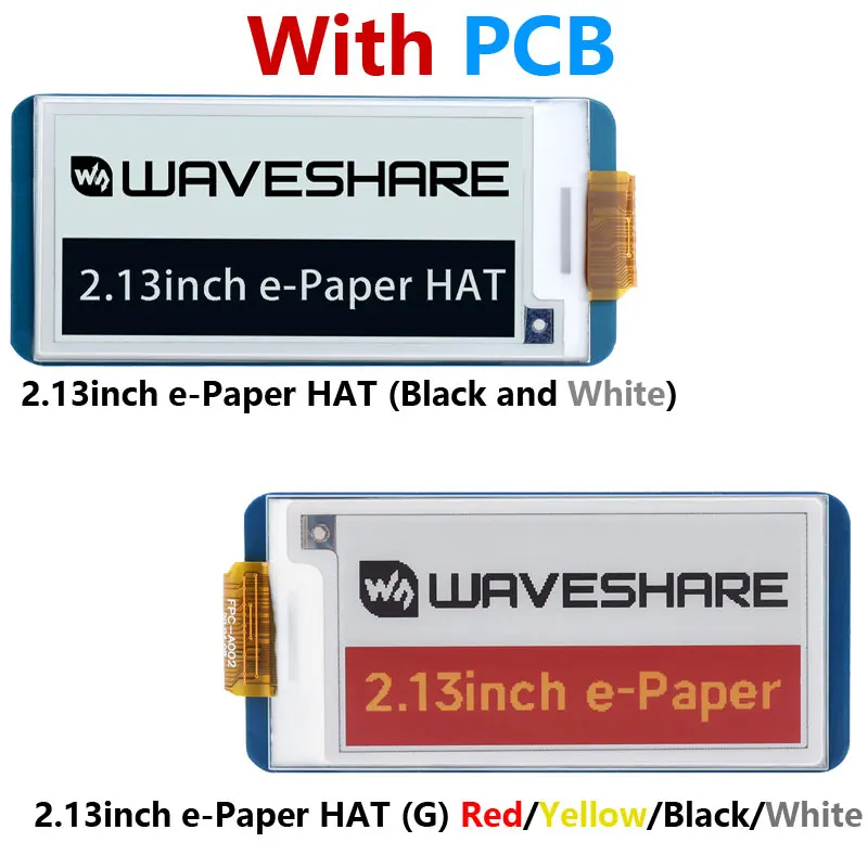 2.13Inch E-Ink Display HAT, 250X122Pixel E-Paper Screen LCD for Raspberry Pi 5/4B/3B+/3B/2B/Zero/Arduino/Jetson Nano