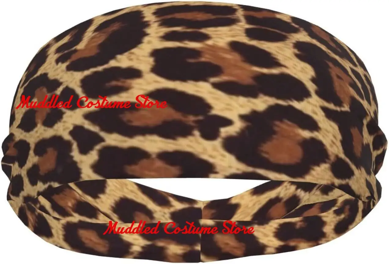 

Спортивная повязка на голову с леопардовым принтом, влагоотводящая повязка на голову для мужчин и женщин, бег, велоспорт, йога, фитнес-тренировки