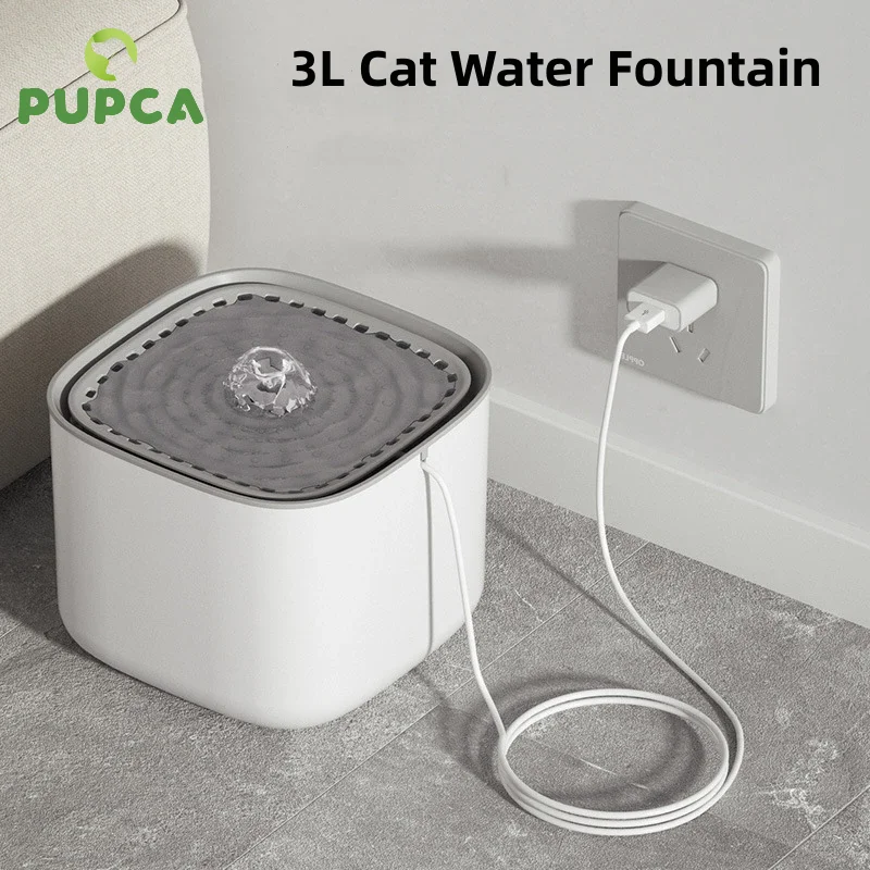 Automatic Pet Cat Water Fountain 3L Indoor Quiet Quadruple filters circulating dog Cat Water Dispenser Cats Drinker Pet Supplies