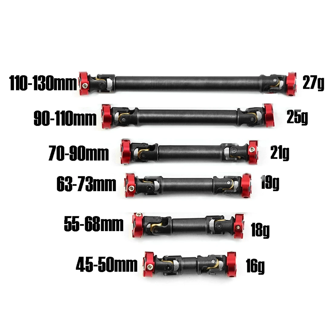 Steel Flange Drive Shaft CVD for 1/10 RC Crawler Axial SCX10 Traxxas TRX4 D90 Redcat GEN8 1/14 Tamiya Tractor Truck,2