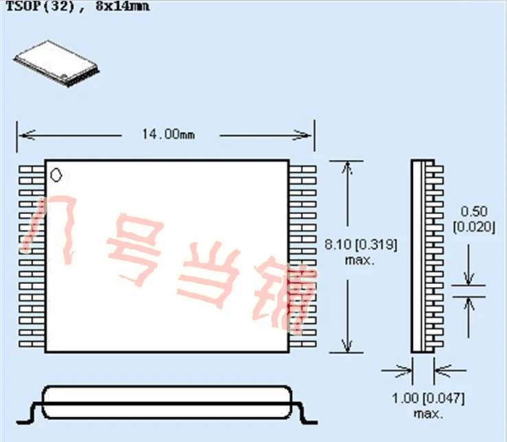 XELTEK SA620-B4807 Adapter TSOP32 Programming Conversion IC Test Mount VSOP32