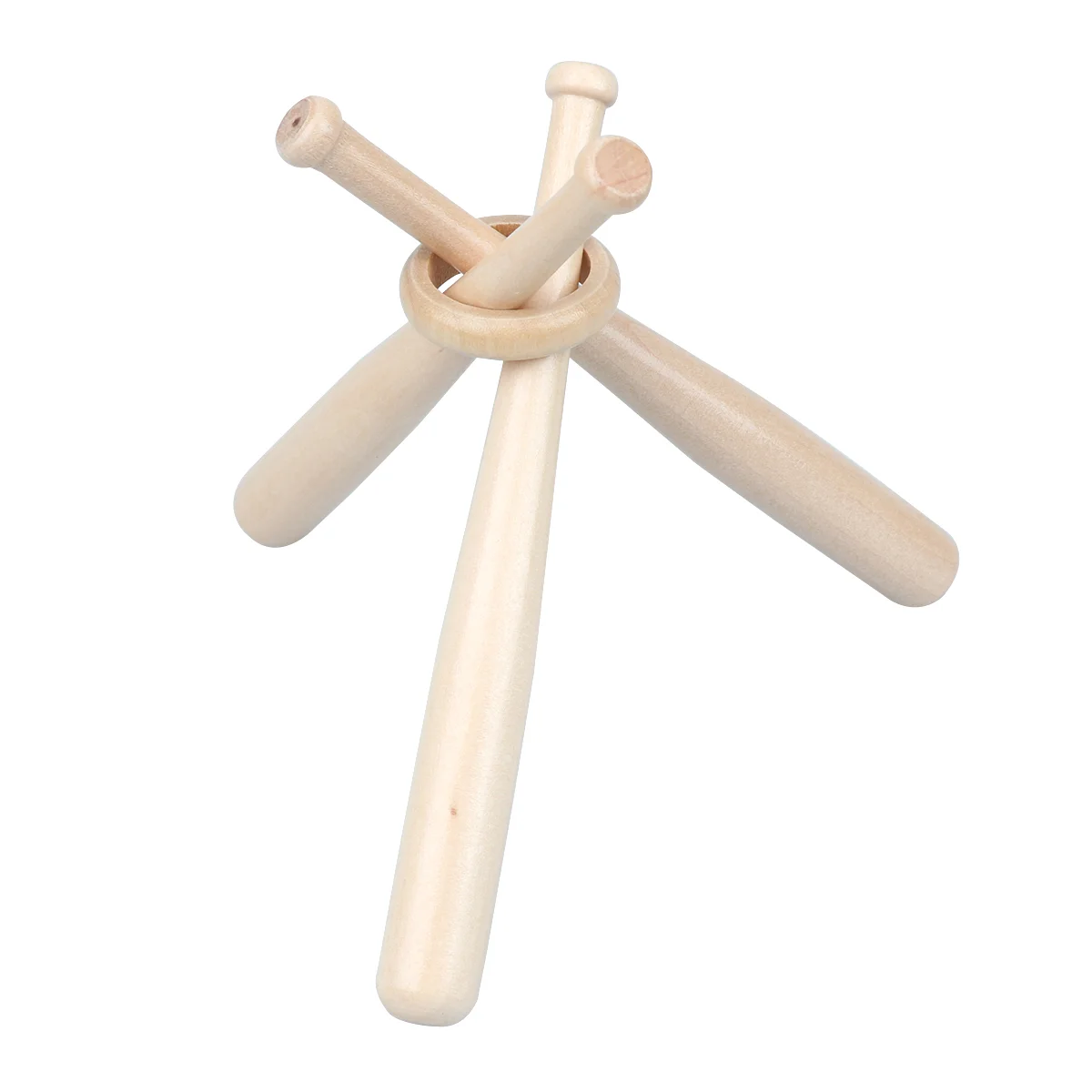 

1pc Wooden Mini Baseball Bat Shape Placement Bracket Baseball Stand Display Holder Rack Support Base without Baseball (3 Baseba