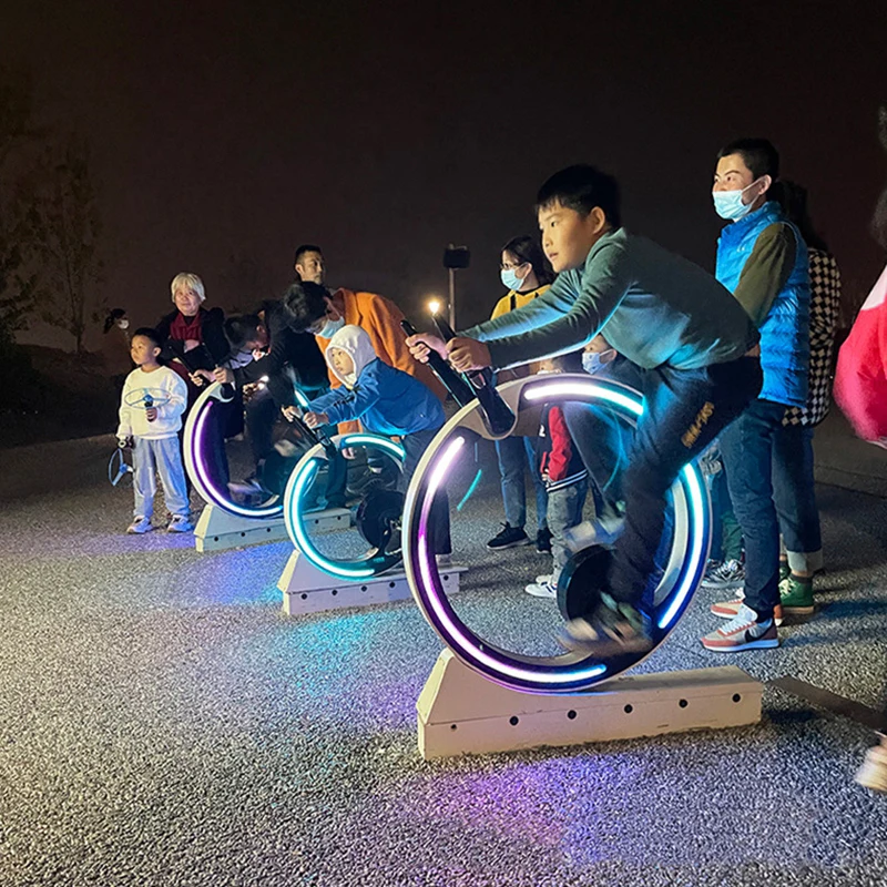 

Large Dynamic Cycling Bicycle Fountain Bicycle Interactive Amusement Outdoor Luminous Power Generation Pedal Unpowered Equipment