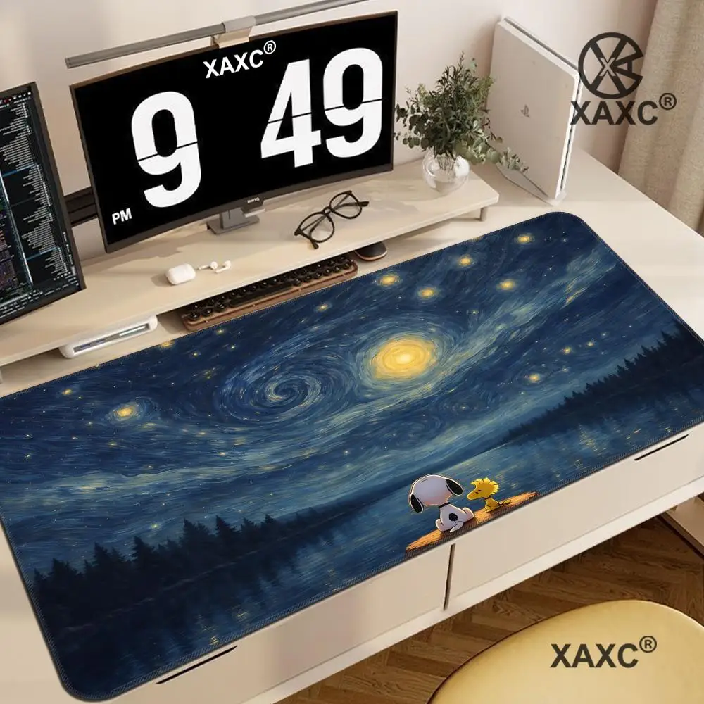 

Large Gamer Cartoon Dog Cute S-noo-py-s Mouse Pad Anime Keyboard Accessories Extension Desk Mats Anti-slip Setup Gaming