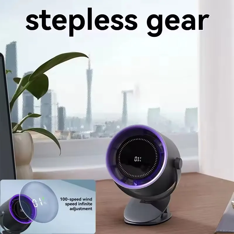 New Mini High-Speed Clip Fan with 100 Levels of Adjustable Speed, Desktop Remote Control, and Violent Turbo Small Electric Fan