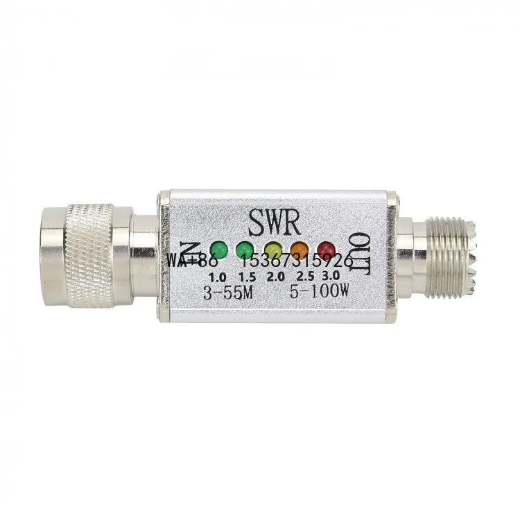 

3-30M 10-100W SWR Power Meter Shortwave PWR Meter with LED Indicators