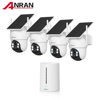 ANRAN 4MP Solar Camera Kit 4 Wireless Wifi Battery Cameras Home Protection System 4CH NVR 64GB SD Card PIR Humanoid Detection