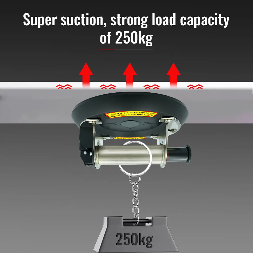 

Новая вакуумная присоска 250 кг, металлическая ручка из нержавеющей стали, прочный ручной насос, присоска, подъемный магнит, инструмент для обработки
