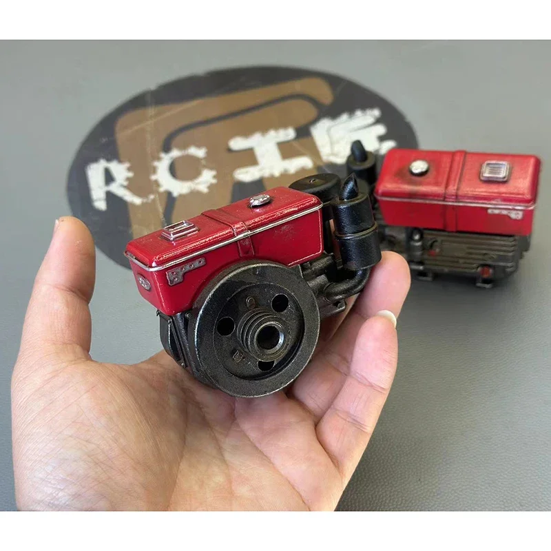 Simulation Single Cylinder Diesel Engine Red Moodware for 1/10 RC Crawler Car Traxxas TRX4 Defender AXIAL SCX10 RC4WD RTG KM