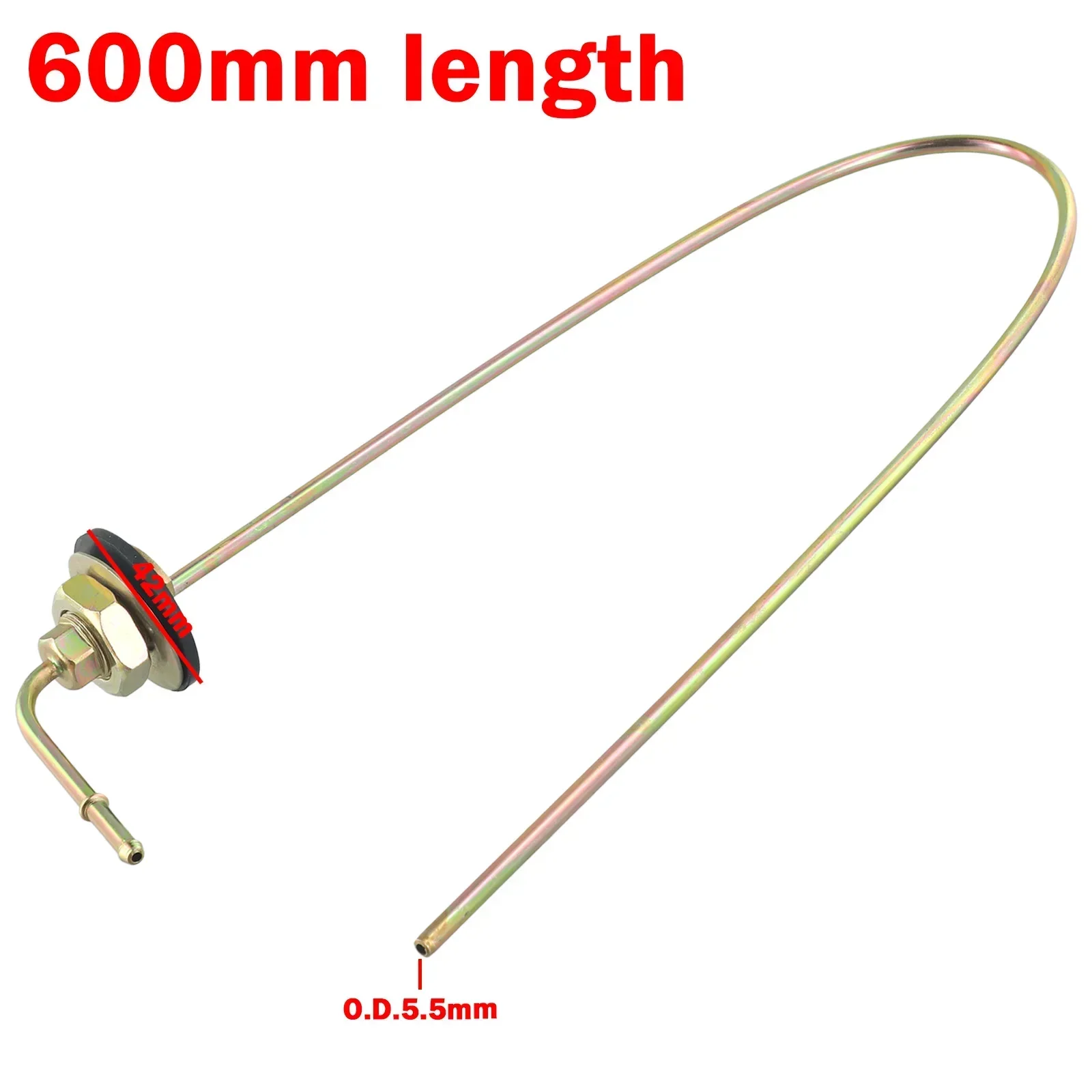 

Car Fuel Tank Stand Pipe 45 Degree 600MM Metal & Rubber Car Heaters Metal OD5mm Replacement 60CM Long Accessories