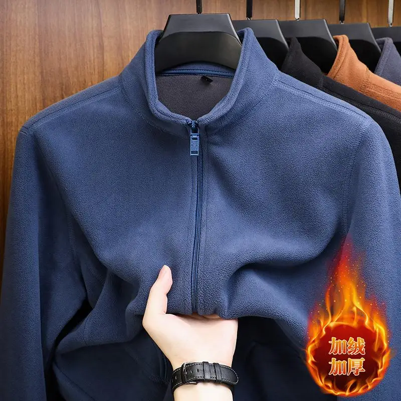 سترة Thiened Fce للرجال على الوجهين سترة دافئة غير رسمية ملابس علوية مقاومة للاهتراء معطف متين للإحساس Fce #1