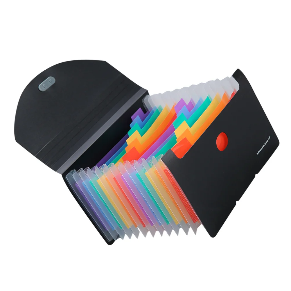 Porta ricevute A6 con chiusura laterale Cartella di file espandibile Mini organizer per fisarmonica Organizzatore di documenti portatile a 13 scomparti