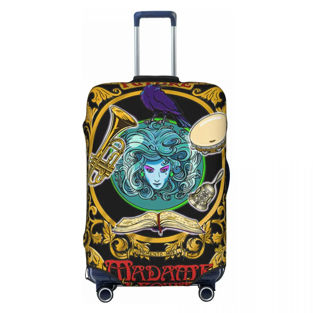 

Haunted Mansion Ghosts Suitcase Cover Elastic Halloween Travel Luggage Covers for 18-32 inch