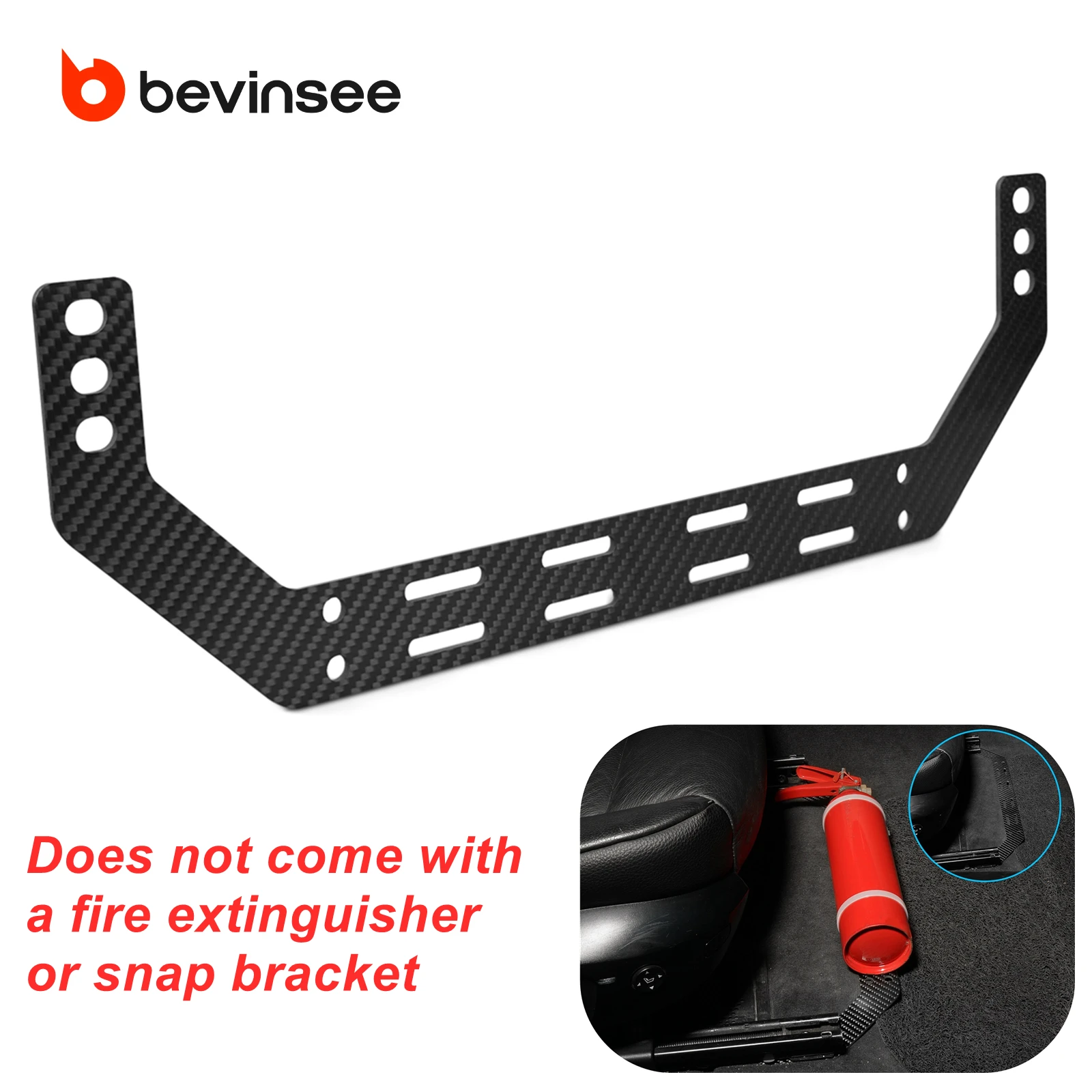 

BEVINSEE Carbon Fiber Extinguisher Bracket Passenger Holder Bracket for BMW E90 E91 E92 E93 2005-2013