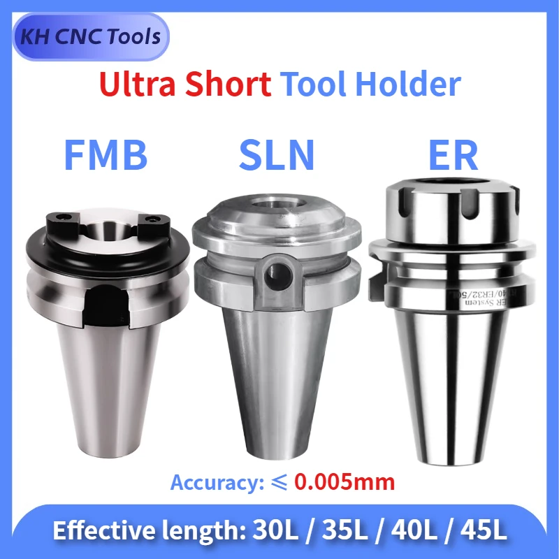 Ultra Short BT30 BT40 Side Fixed Tool Holder FMB22 FMB27 FMB32 SLN10 SLN12 SLN16 SLN20 SLN25 SLN32 ER16 ER20 ER25 ER32 - 35L 45L