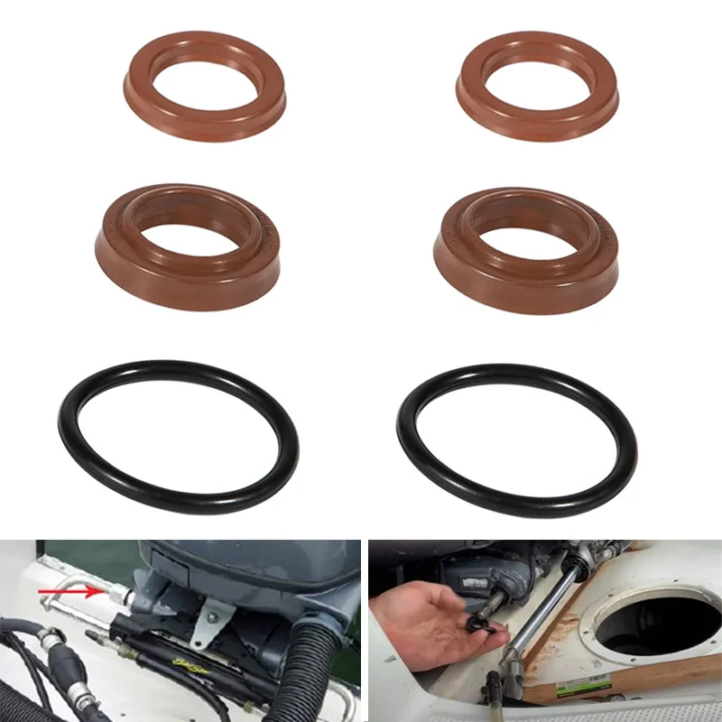 For SeaStar BayStar Cylinder Seal Kit 6PCS Fit for SeaStar BayStar HC4645H HC4648H HC4658H HP4600 FSM131 Gen2