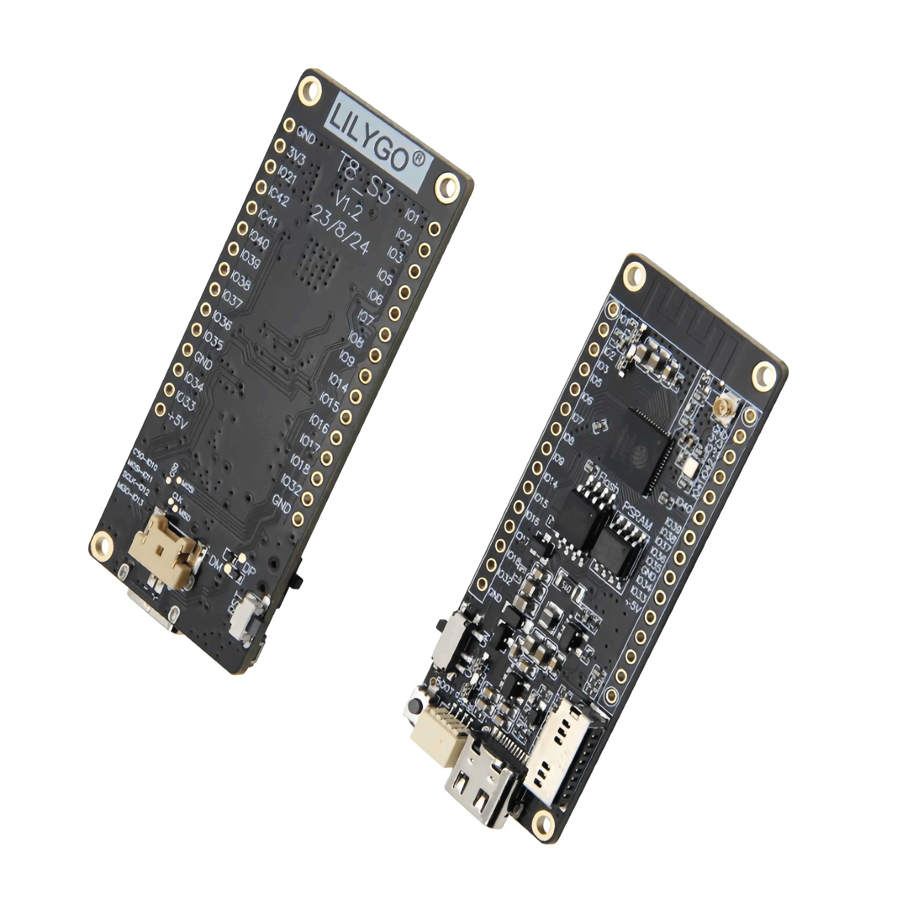LILYGO® T8 ESP32-S3 Development Board: 8MB PSRAM, TF Card, 3D Antenna, WiFi & Bluetooth Module