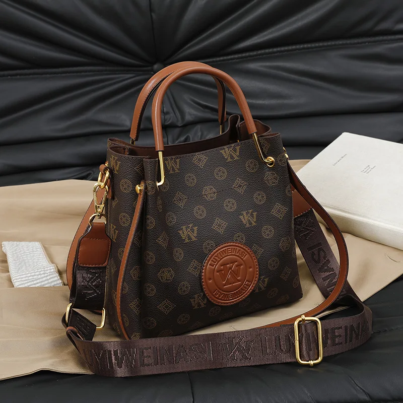 

Сумка-тоут с широким ремешком 2025 года, роскошная женская сумка через плечо с винтажным принтом, модная сумка через плечо, минималистичная сумка «день-ночь»