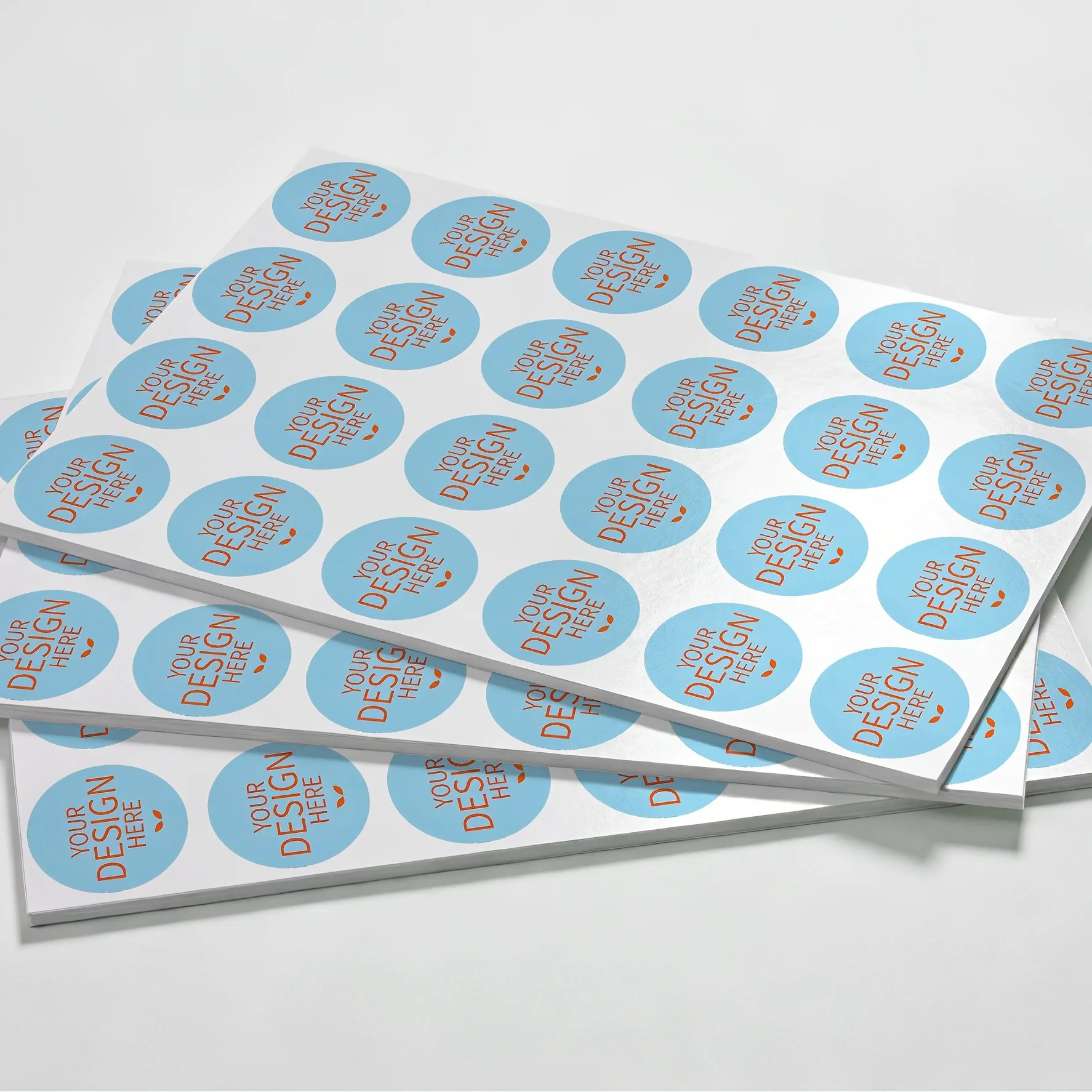 4cm Round Custom Labels 100pcs Waterproof Tear Resistant Stickers For Indoor Outdoor Business Advertising Packaging