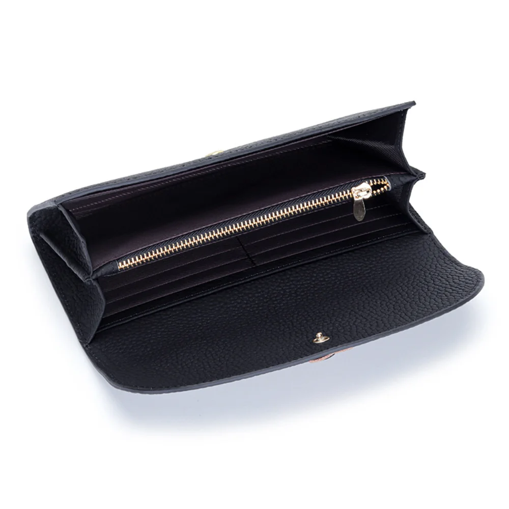 URBAN MASTER Long Wallet for Women Genuine Cow Leather Large Capacity Clutch Ladies Elegant Fashion Phone Bag Dompet Pria