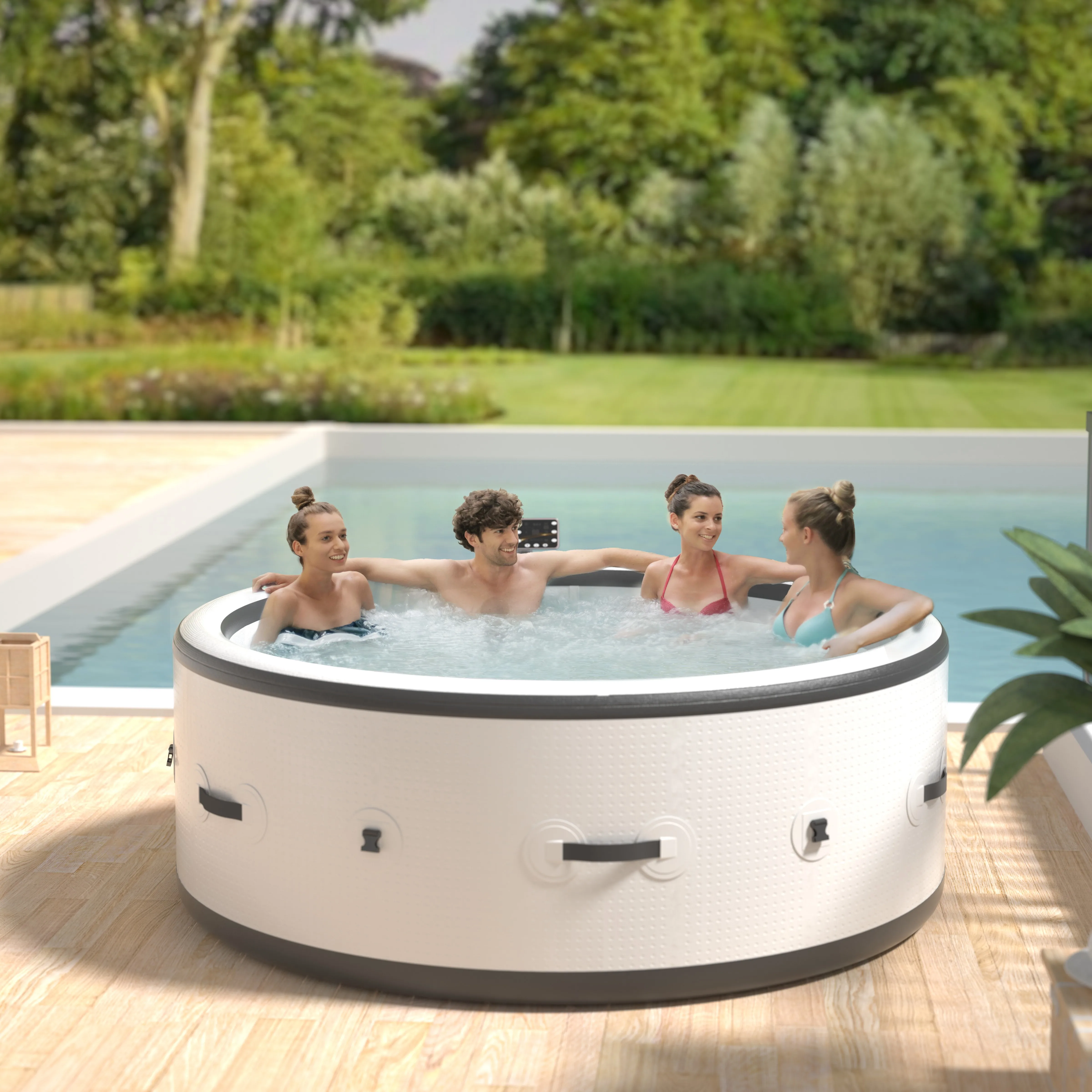 STLF Pvc حوض استحمام ساخن العديد من الأشخاص حمام سباحة رياضي استرخاء الجسم والرياضة الانتعاش حوض استحمام ساخن سبا مع نظام التدفئة في الهواء الطلق #6