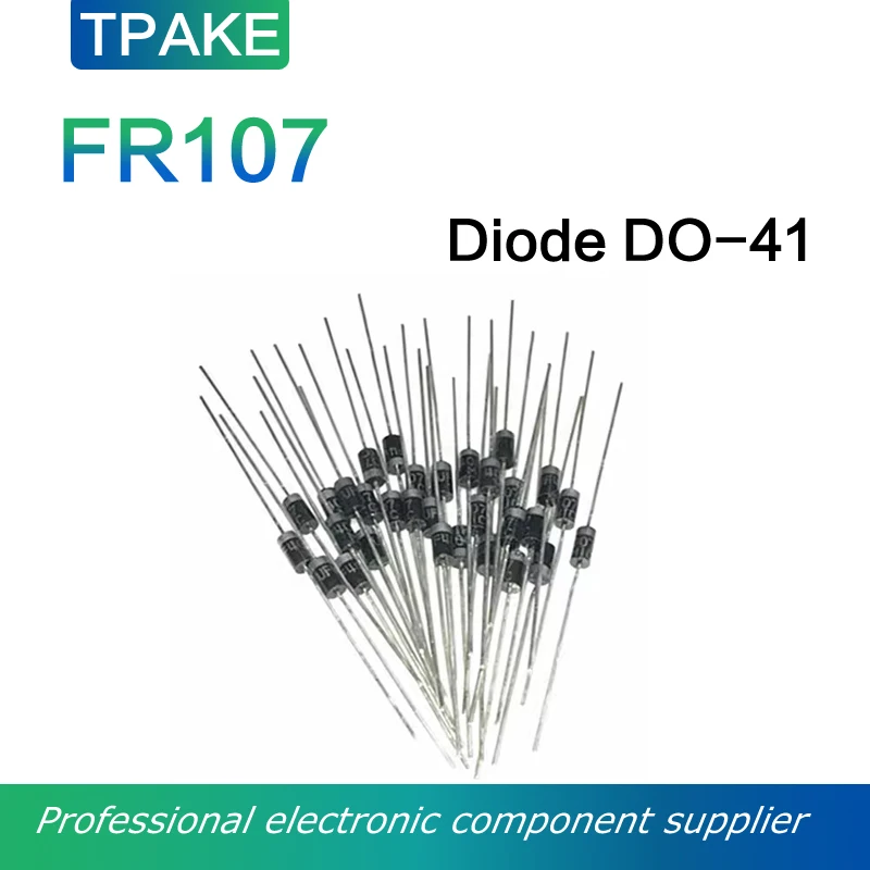 50PCS FR107 1A 800V DO-41 Fast Recovery Rectifier Diode FRD