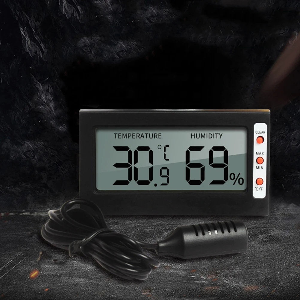 

LCD Thermometer Hygrometer for Reptile Pet Lizard Large Display Indoor Outdoor Temperature Humidity Meter Affordable Easy to Use