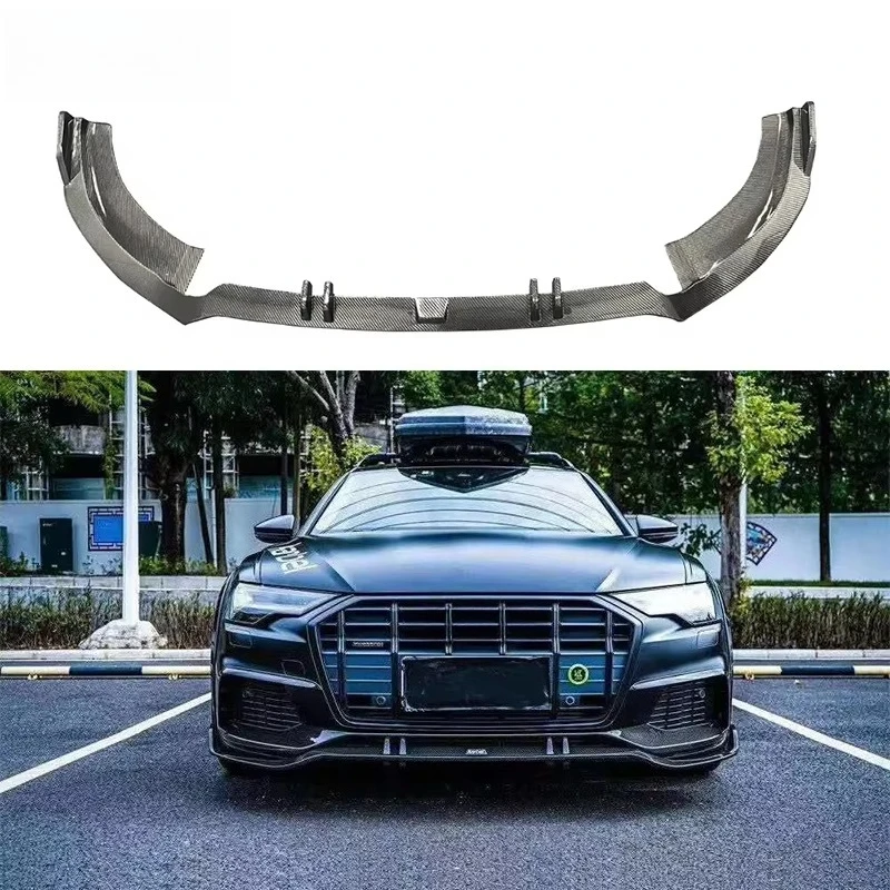 Высококачественная накладка на передний бампер KB Karbel из сухого карбона для Audi A6 S6 C8 2018-2026 с УФ-защитой, улучшающая характеристики