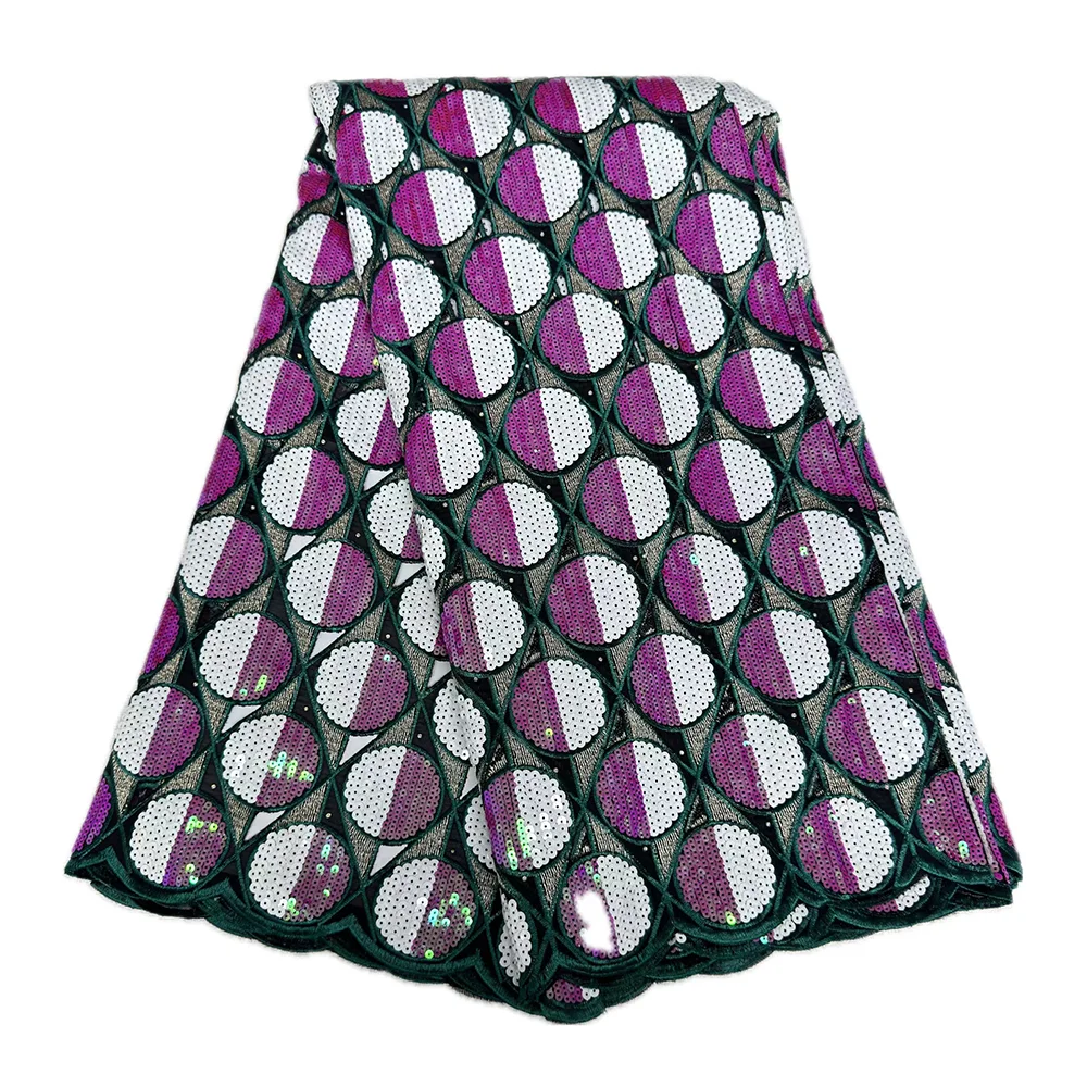 Кружевная ткань для свадебного платья с блестками, высокое качество, позолоченная кружевная ткань, 5 ярдов, Нигерия, роскошный кружевной материал с блестками для женщин, вечерние