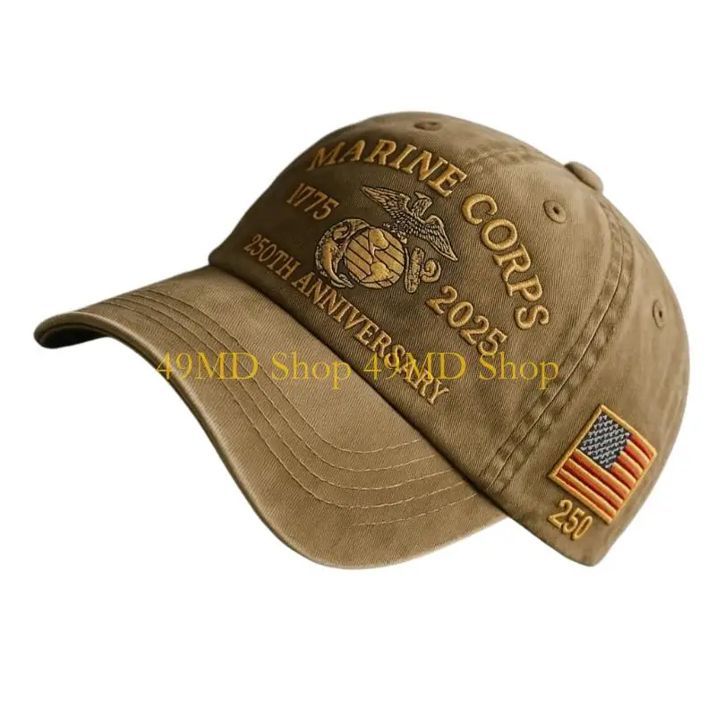 49MD Embroidery Baseball Cap Headwear For Marine Corps 250th Commemorative Occasion