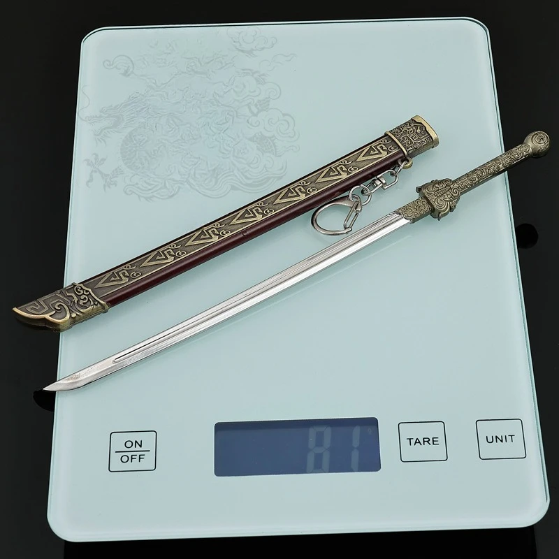 22 cm/8.66in Een Droom in Het Boek Scroll Film en Televisie Randmodel Qianyu Chopper Metalen omhulde Ornament Speelgoed Desktop