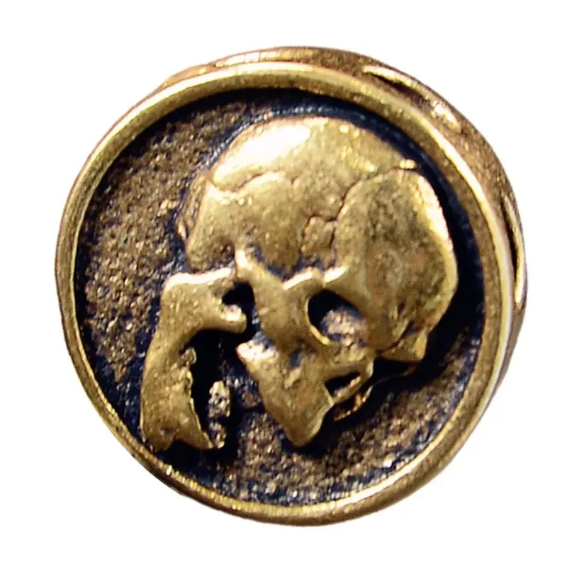 39BD Artistic Skull Beads for Rope Braiding and Cultural Jewelry Design Rope Braiding Gear Cultural Crafts