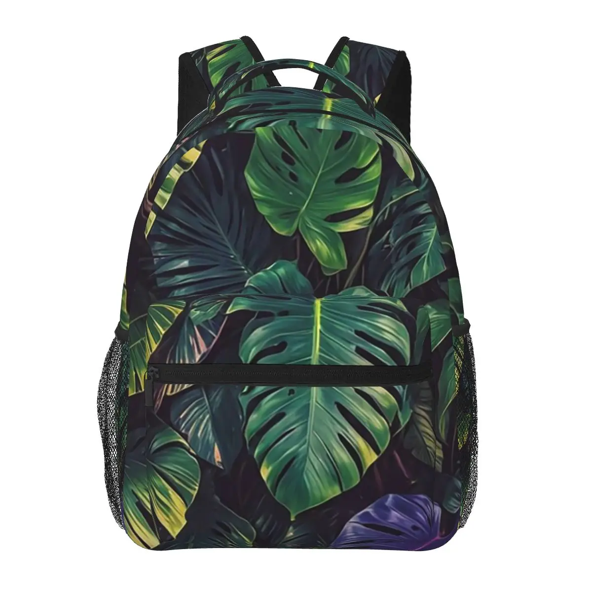 

Monstera With Shades Of Purple Fresh Dense Plants Backpack Hot Sale Daypack Large Capacity BookBag School Bag Shoulder Bags