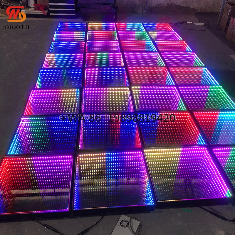 Custom Electric RGB Light Wedding Stage Tempered Glass Metal Frame Party Ceremony Stage Dance Floor