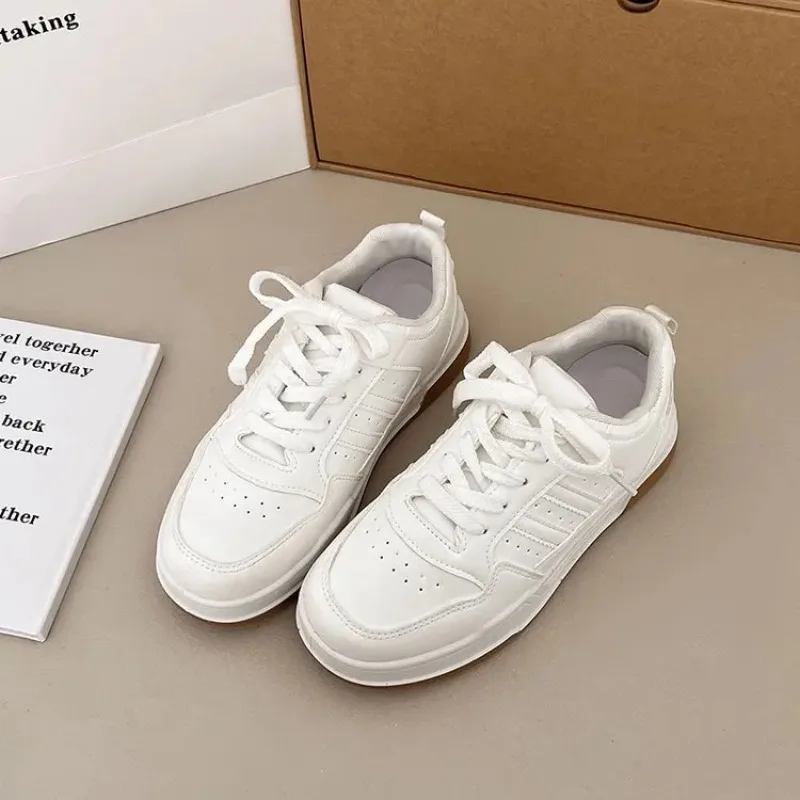 

2025 Hot Selling New Breathable and Versatile Casual Sneakers Student Thick-soled Casual Shoes High-end White Sneakers Trendy