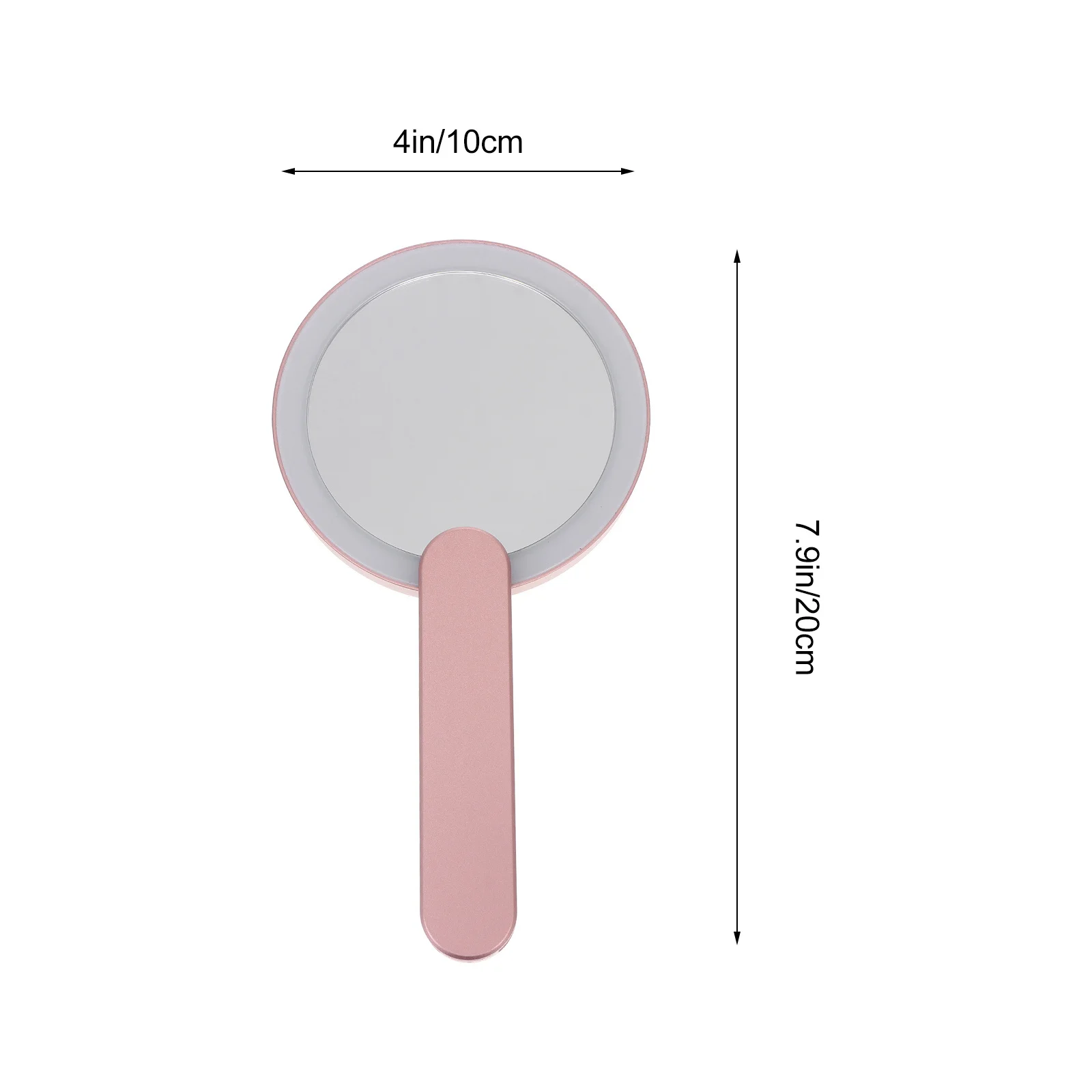 1Pcs Handheld Makeup Mirror Portable LED Mirror High Definition 360 Rotatable Exquisite Workmanship Perfect for Home