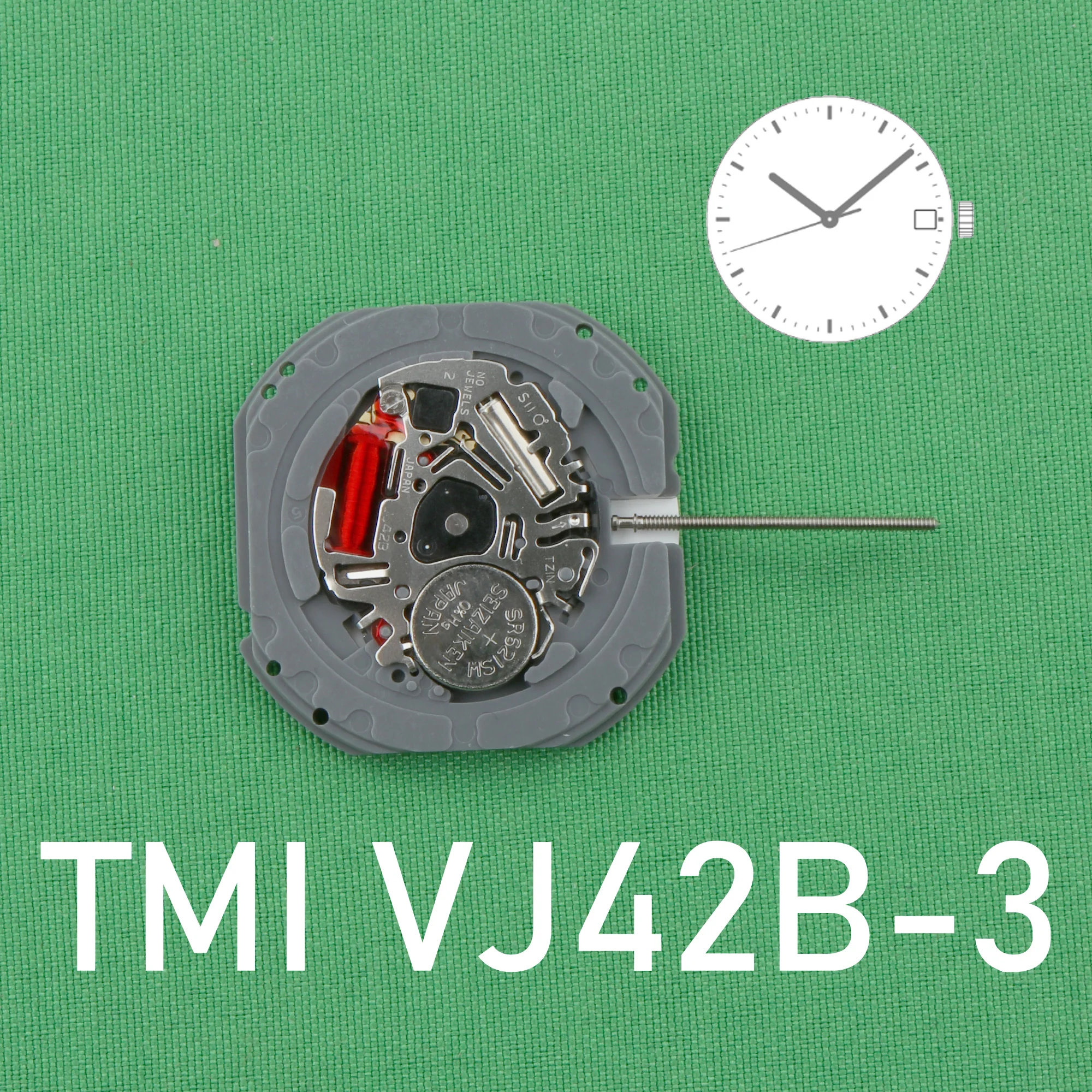 Gerakan TMI VJ42B baru Jepang Seiko VJ42b-3 gerakan kuarsa asli gerakan jam tangan SII/TMI VJ42 gerakan VJ42 tanggal jam 3