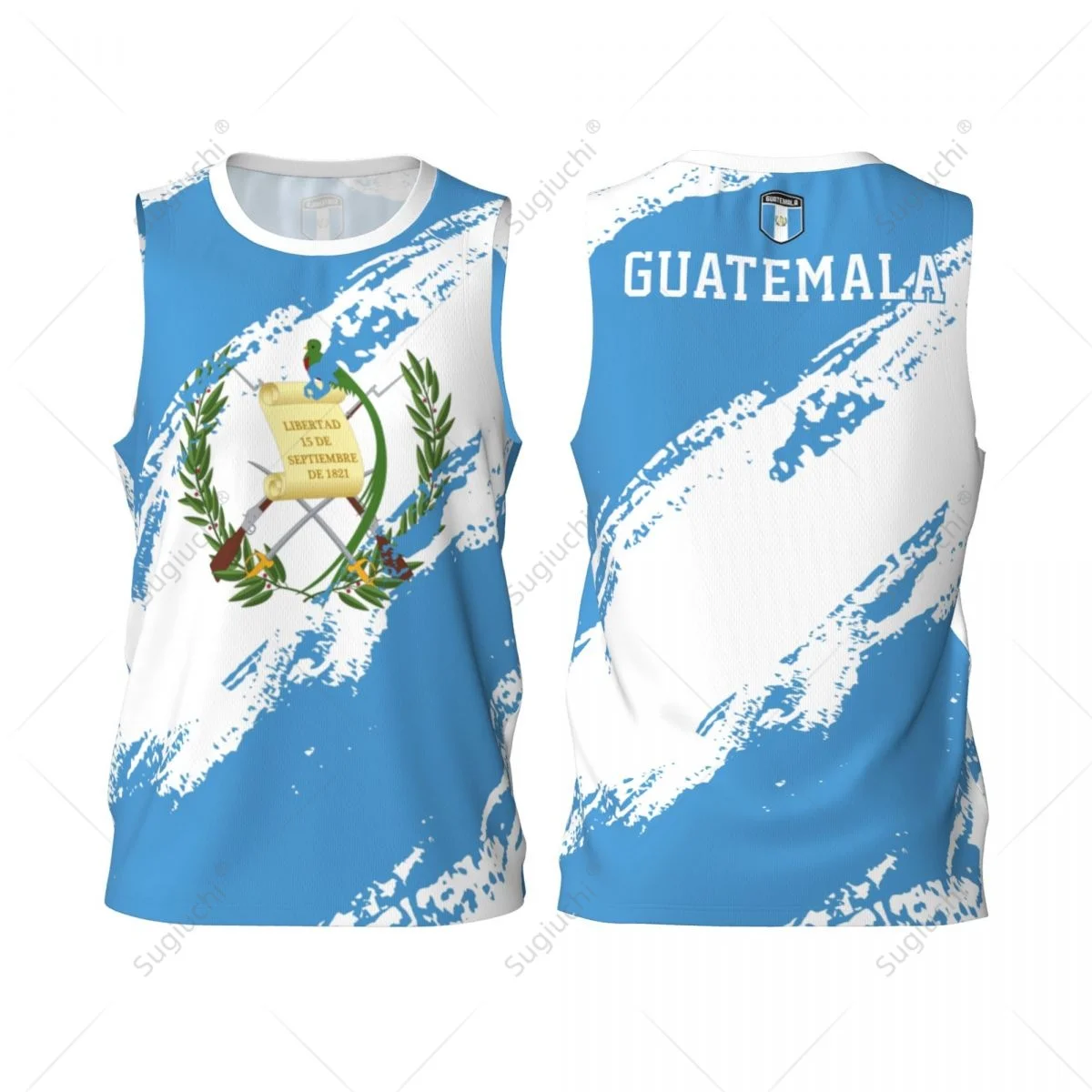 Men Basketball Sports Guatemala Flag Running Fitness Multifunction Jersey Sleeveless shirt Custom Name Nunber Exclusive