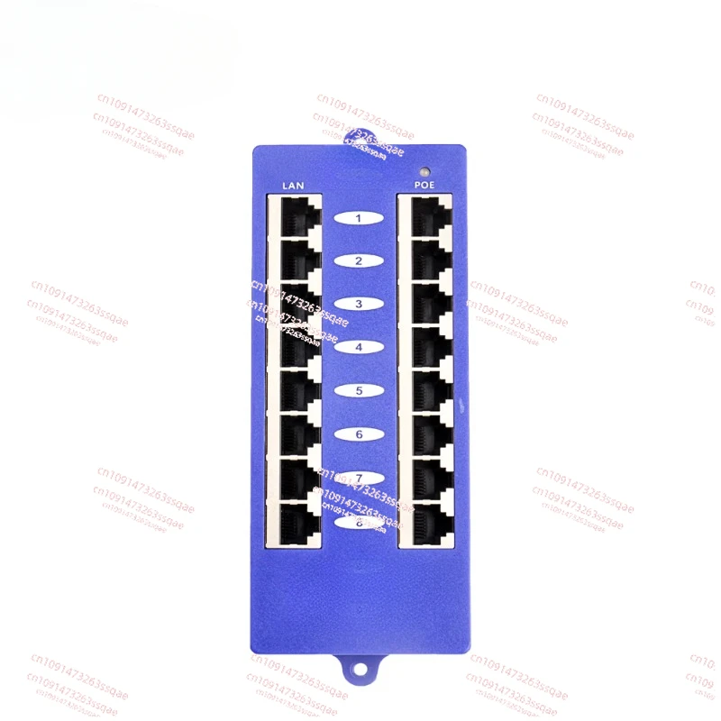 8-Port POE Medium Span Gigabit Ethernet Power Supply Injector Wall Plug-in, POE Combiner