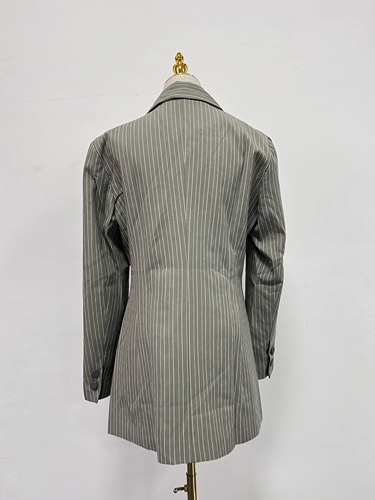 TWOTWurea-Blazer à manches longues pour femme, YLE Turnblock épissé, bouton, cranté, irrégulier, amincissant, créateur, combiné féminin, nouveau