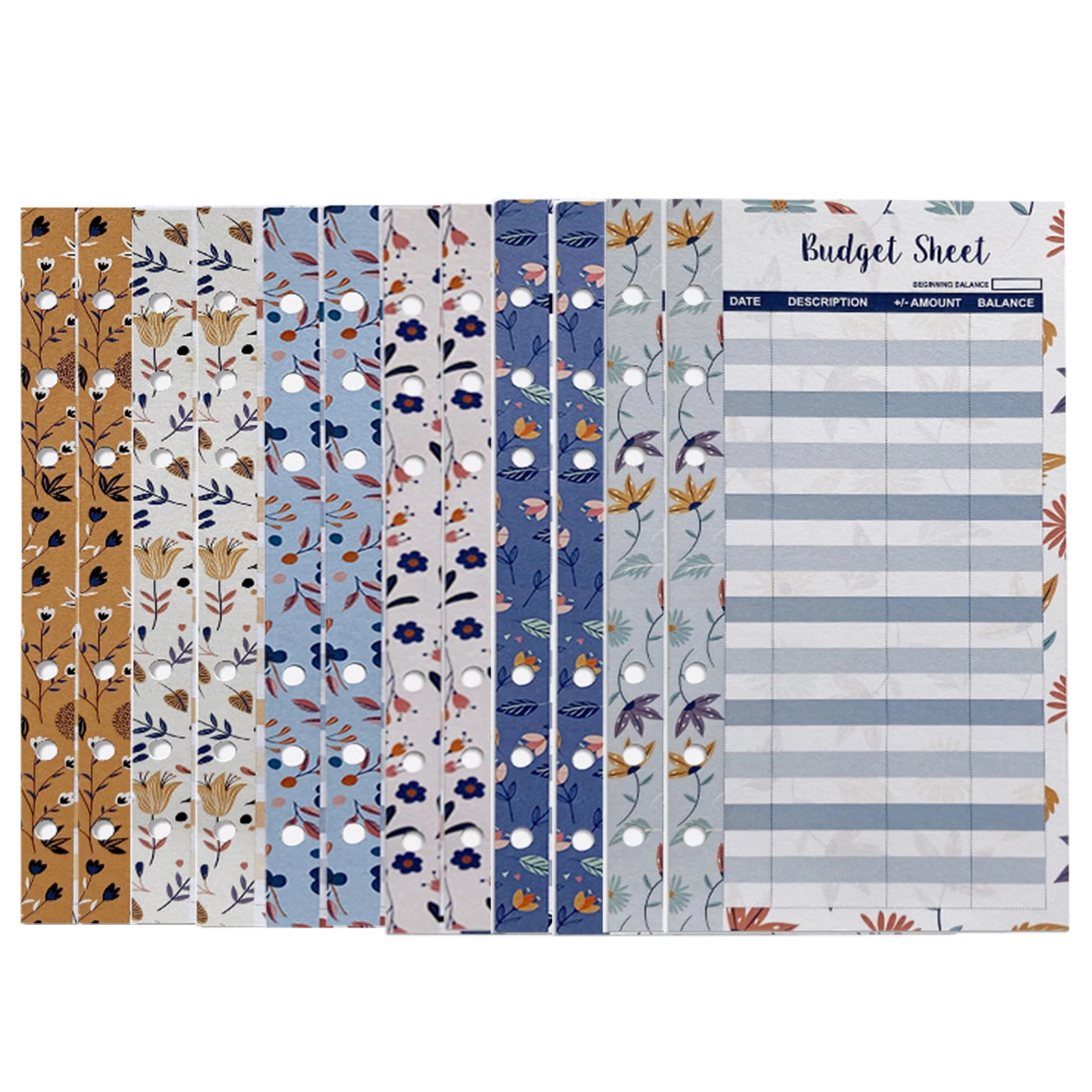 Budget Binder Sheets A6 Binder Stickers for Pockets Daily Budget Record Notes Binder Papers Category Sticker Labels