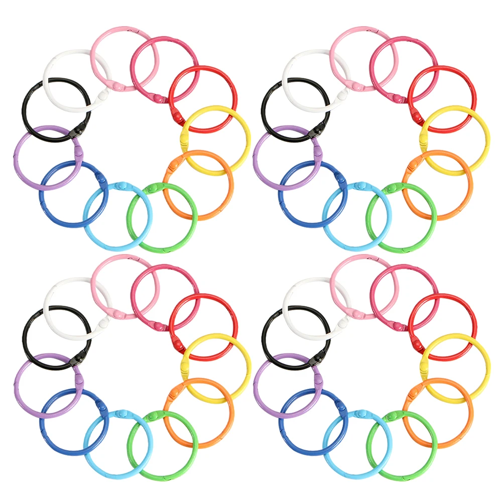 140pcs Metal Binder Multi-Function Key Rings Round Loose Leaf Hoop Buckles For Index Cards Office Diy Crafting