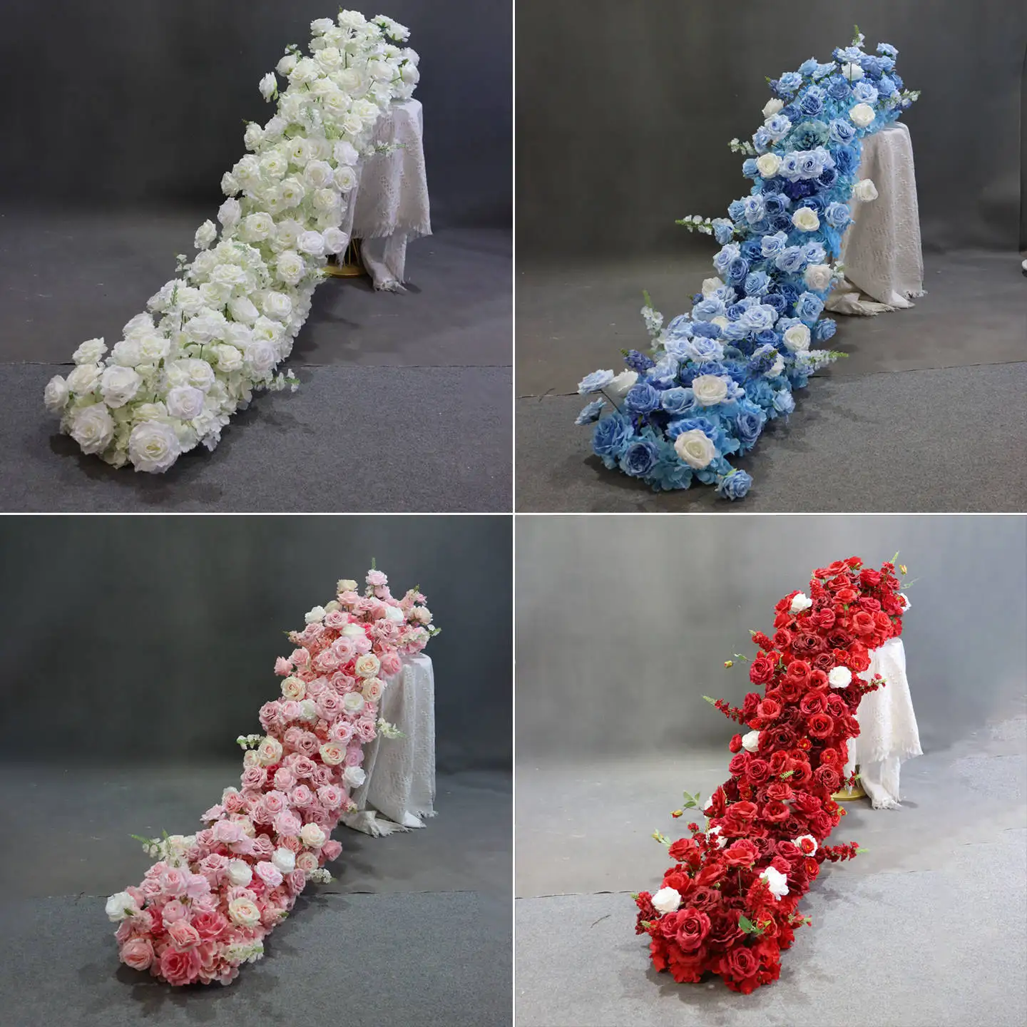 

New wedding simulation flower ball trailing flower Western wedding table decoration table flower exhibition hall window proposal